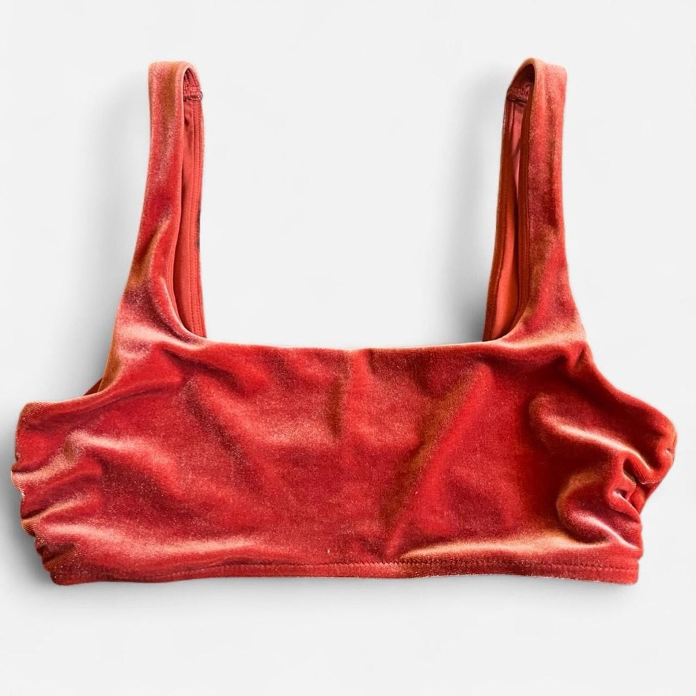 Orange velvet top